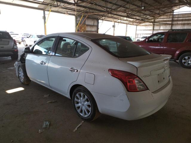 3N1CN7AP9EL826572 - 2014 NISSAN VERSA S WHITE photo 3