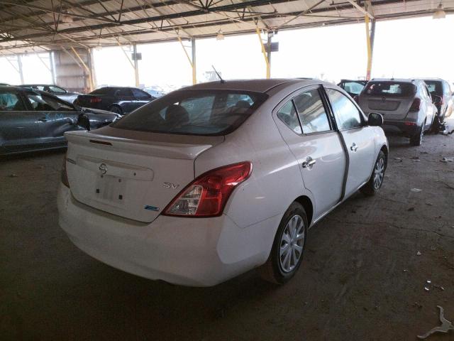 3N1CN7AP9EL826572 - 2014 NISSAN VERSA S WHITE photo 4