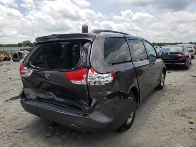 5TDKK3DC3DS375280 - 2013 TOYOTA SIENNA LE GRAY photo 4