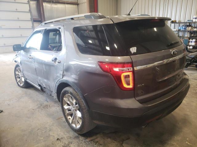 1FM5K7D8XEGA41478 - 2014 FORD EXPLORER X GRAY photo 3