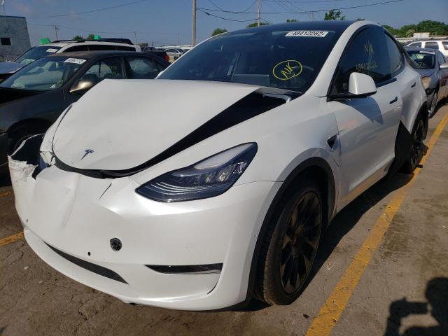 5YJYGDEE6MF080356 - 2021 TESLA MODEL Y WHITE photo 2