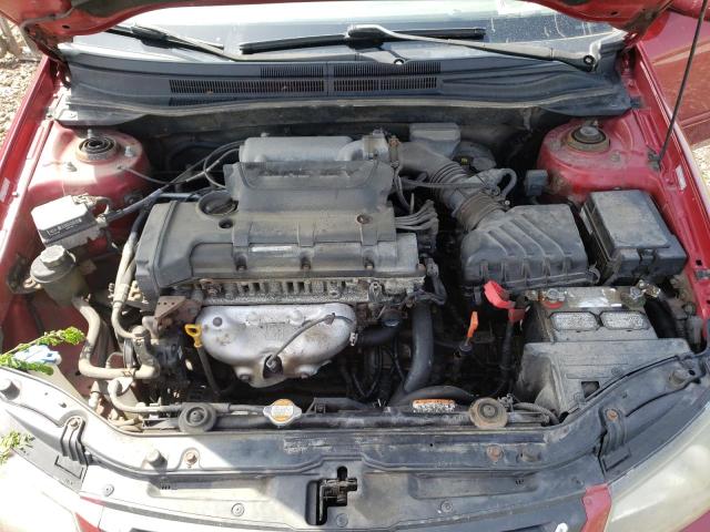 KNAFE222195660079 - 2009 KIA SPECTRA EX RED photo 7