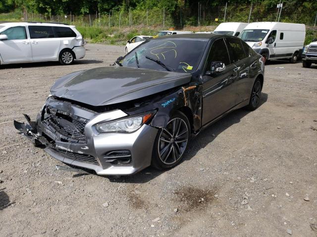 JN1EV7AR0HM833155 - 2017 INFINITI Q50 PREMIU GRAY photo 2