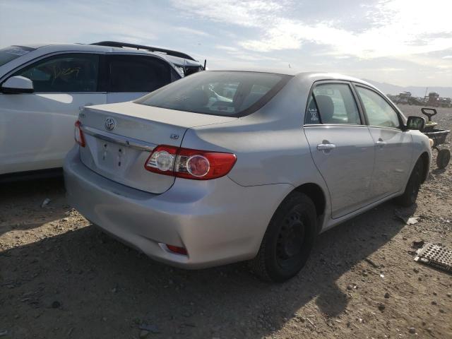 2T1BU4EE2BC562211 - 2011 TOYOTA COROLLA BA SILVER photo 4