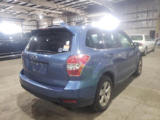 JF2SJAHC0GH532159 - 2016 SUBARU FORESTER 2 BLUE photo 4