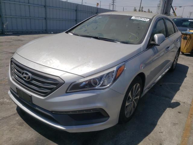 5NPE34AF8FH022735 - 2015 HYUNDAI SONATA SPO SILVER photo 2