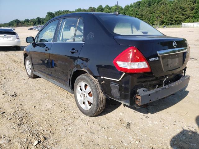 3N1BC11E47L409327 - 2007 NISSAN VERSA BLACK photo 3