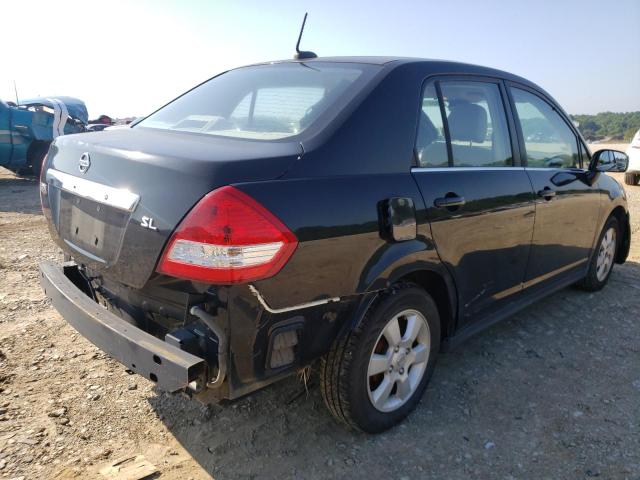 3N1BC11E47L409327 - 2007 NISSAN VERSA BLACK photo 4