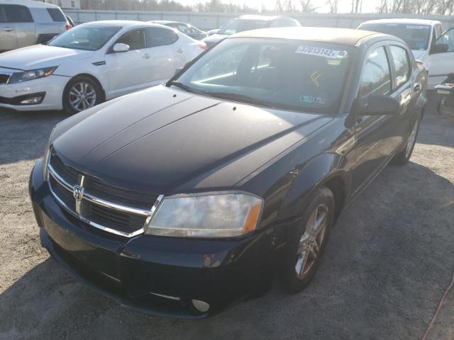 1B3LC56K48N660388 - 2008 DODGE AVENGER BLACK photo 2