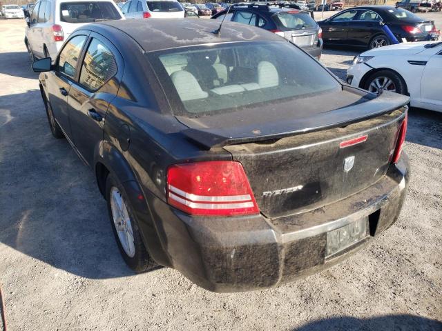 1B3LC56K48N660388 - 2008 DODGE AVENGER BLACK photo 3