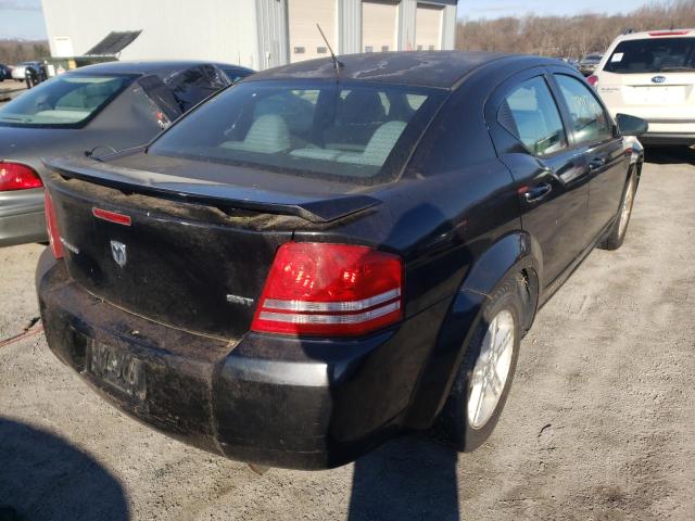 1B3LC56K48N660388 - 2008 DODGE AVENGER BLACK photo 4