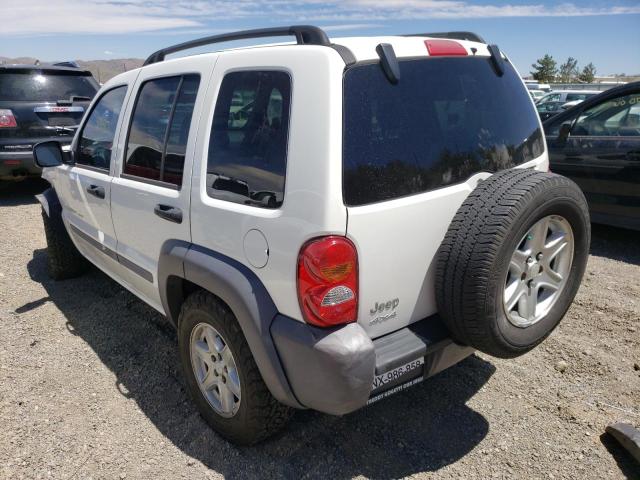 1J4GL48K13W597674 - 2003 JEEP LIBERTY SP WHITE photo 3