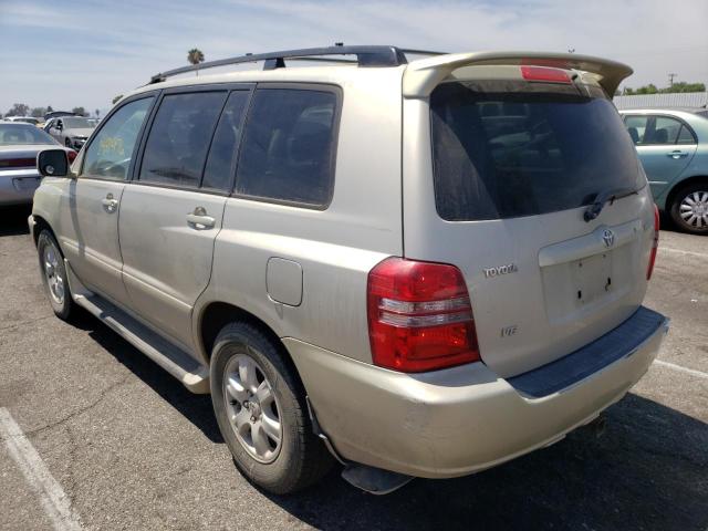 JTEGF21AX20049849 - 2002 TOYOTA HIGHLANDER BEIGE photo 3