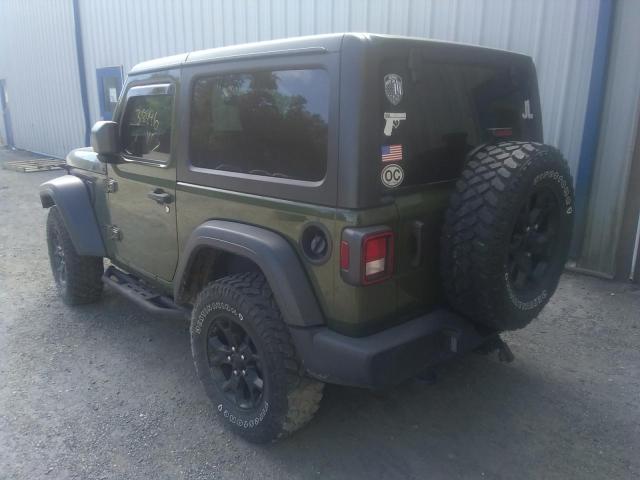 1C4GJXAG9LW315686 - 2020 JEEP WRANGLER S 绿色 照片 3