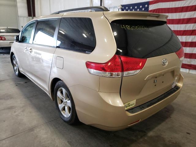 5TDKK3DC9BS057306 - 2011 TOYOTA SIENNA LE GOLD photo 3