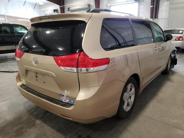 5TDKK3DC9BS057306 - 2011 TOYOTA SIENNA LE GOLD photo 4