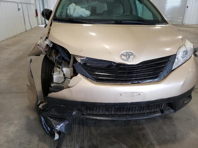 5TDKK3DC9BS057306 - 2011 TOYOTA SIENNA LE GOLD photo 9