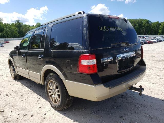 1FMFU18587LA73089 - 2007 FORD EXPEDITION BLACK photo 3