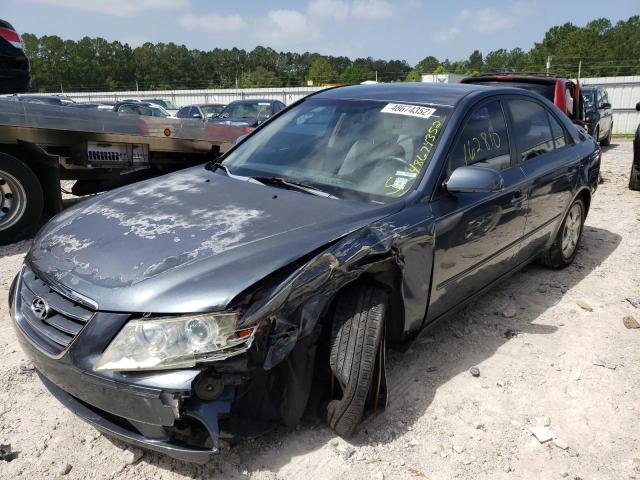 5NPET46C39H458167 - 2009 HYUNDAI SONATA GLS BLUE photo 2