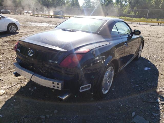 JTHFN48Y850070896 - 2005 LEXUS SC 430 BLACK photo 4