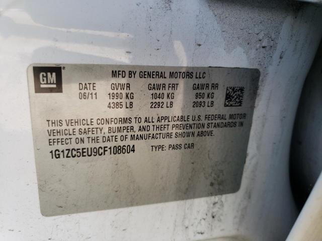 1G1ZC5EU9CF108604 - 2012 CHEVROLET MALIBU 1LT 白色 照片 10