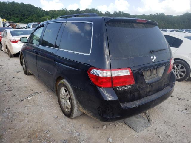 5FNRL38697B092469 - 2007 HONDA ODYSSEY EX BLUE photo 3