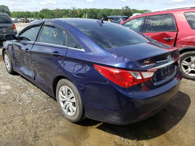 5NPEB4AC2BH070458 - 2011 HYUNDAI SONATA GLS BLUE photo 3