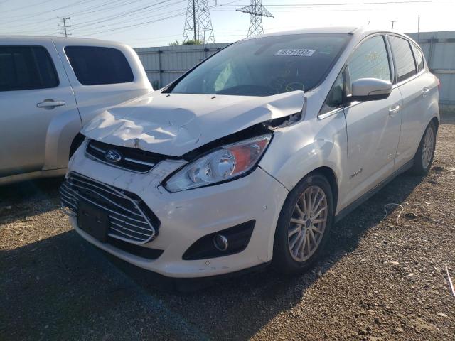 1FADP5BU8DL520953 - 2013 FORD C-MAX SEL WHITE photo 2