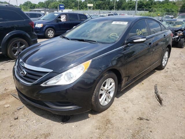 5NPEB4AC3EH870769 - 2014 HYUNDAI SONATA GLS BLACK photo 2