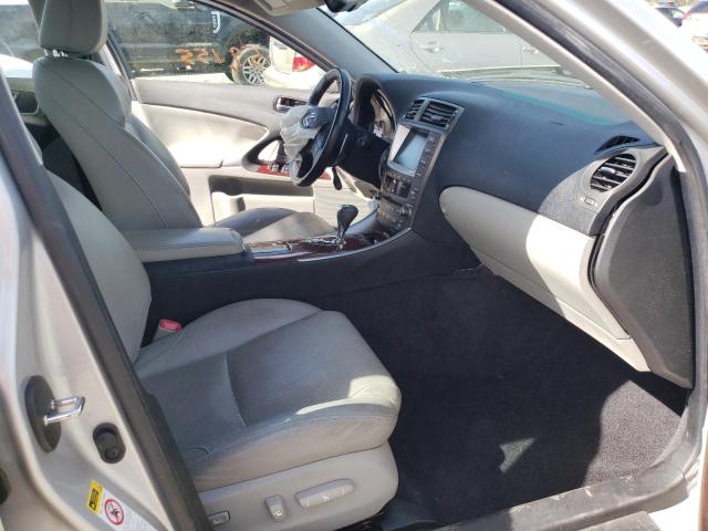 JTHBK262475049365 - 2007 LEXUS IS 250 SILVER photo 5