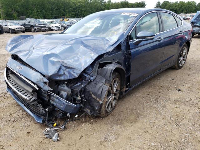 3FA6P0CDXKR270589 - 2019 FORD FUSION SEL BLUE photo 2