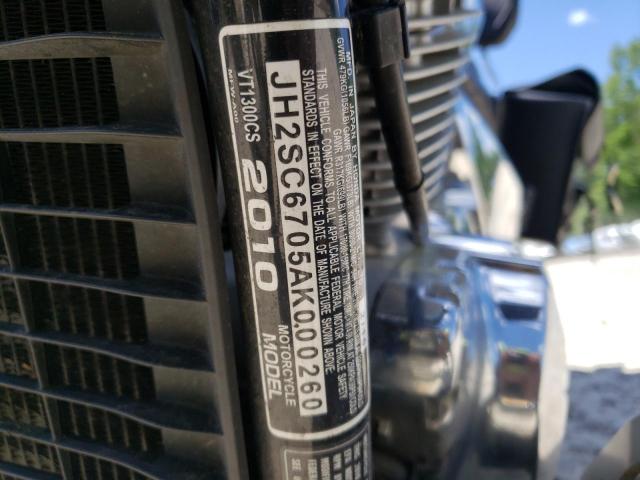 JH2SC6705AK000260 - 2010 HONDA VT1300 CS BLACK photo 10