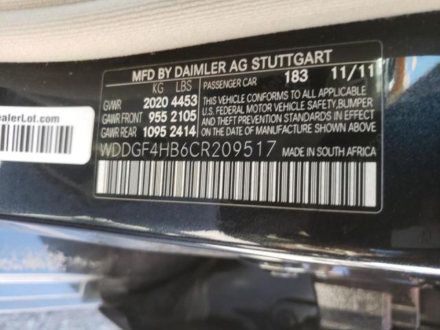 WDDGF4HB6CR209517 - 2012 MERCEDES-BENZ C 250 BLACK photo 10