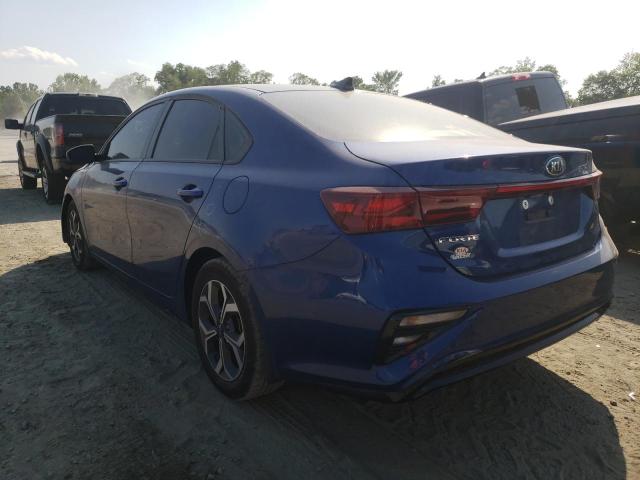 3KPF24AD0LE186518 - 2020 KIA FORTE FE BLUE photo 3