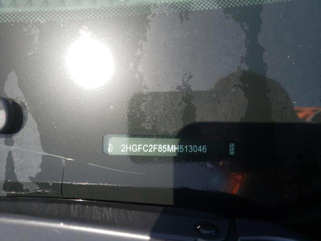 2HGFC2F85MH513046 - 2021 HONDA CIVIC SPOR BLACK photo 10