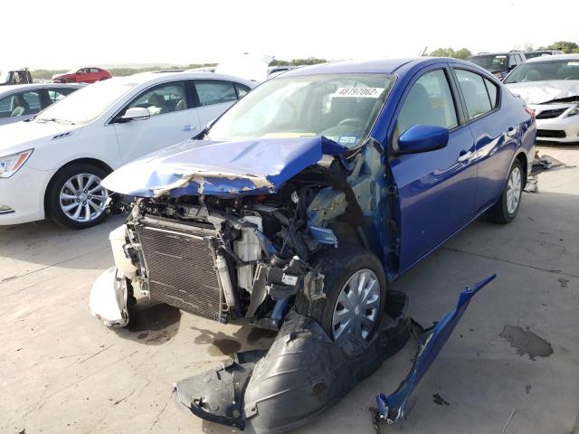 3N1CN7AP1GL860590 - 2016 NISSAN VERSA S BLUE photo 2