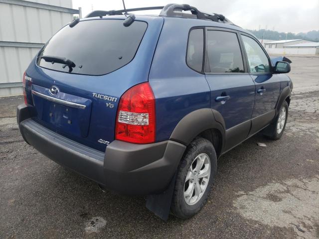 KM8JN72D69U982780 - 2009 HYUNDAI TUCSON SE BLUE photo 4