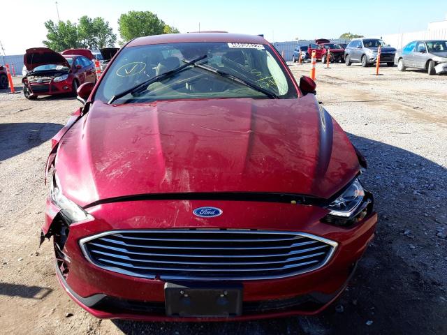 3FA6P0G70KR172787 - 2019 FORD FUSION S RED photo 9