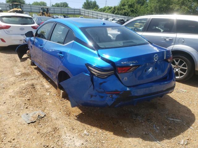 3N1AB8CV0NY224891 - 2022 NISSAN SENTRA SV BLUE photo 3