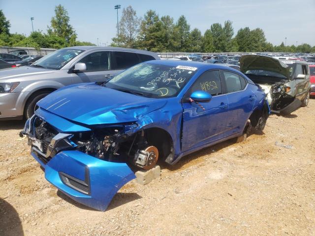 3N1AB8CV0NY224891 - 2022 NISSAN SENTRA SV BLUE photo 9