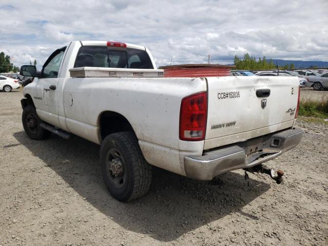 3D7KS26D15G734129 - 2005 DODGE RAM 2500 S WHITE photo 3