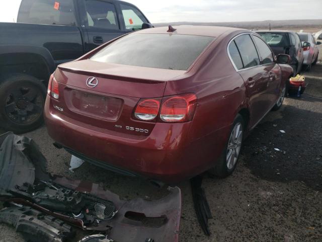 JTHCE96S870007346 - 2007 LEXUS GS350 RED photo 4