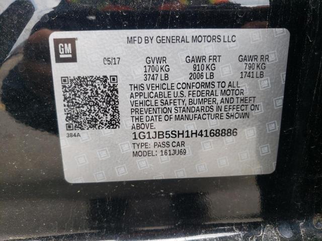 1G1JB5SH1H4168886 - 2017 CHEVROLET SONIC LS  photo 10