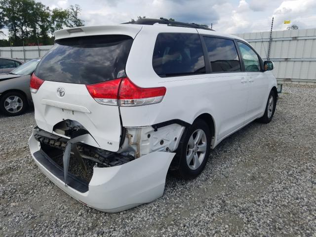 5TDKK3DC7CS267971 - 2012 TOYOTA SIENNA LE WHITE photo 4