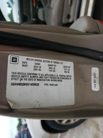 2G4WB52K6V1459329 - 1997 BUICK REGAL LS 棕色 照片 10