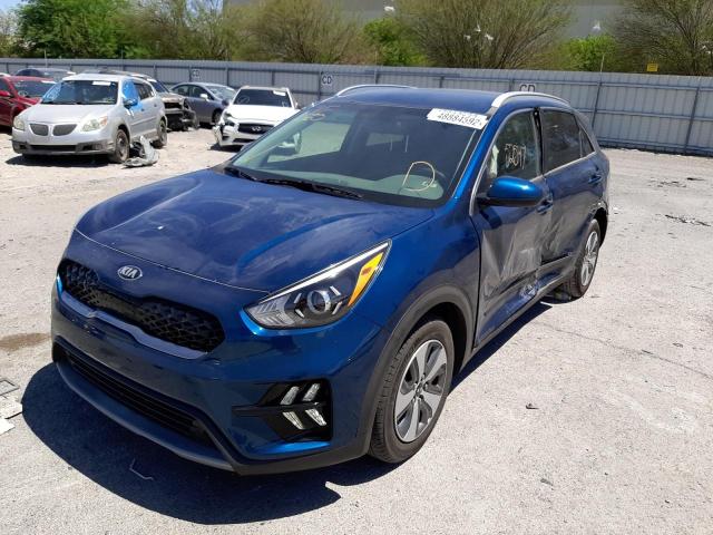 KNDCB3LC9L5393745 - 2020 KIA NIRO LX BLUE photo 2