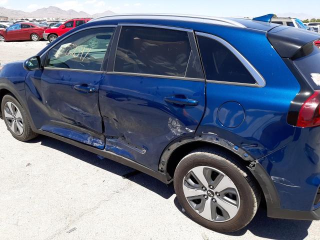 KNDCB3LC9L5393745 - 2020 KIA NIRO LX BLUE photo 9