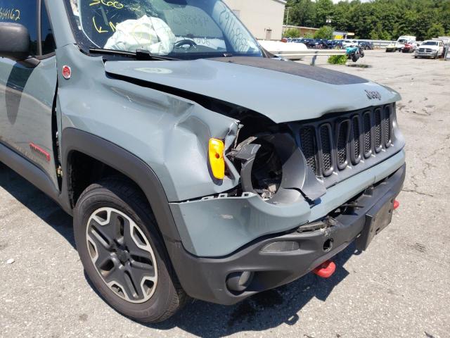 ZACCJBCT9FPB42264 - 2015 JEEP RENEGADE T GRAY photo 9