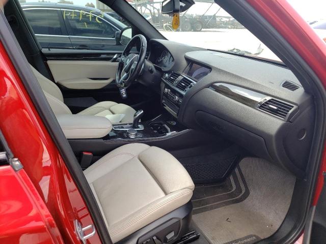 5UXWZ7C39H0V91390 - 2017 BMW X3 SDRIVE2 RED photo 5