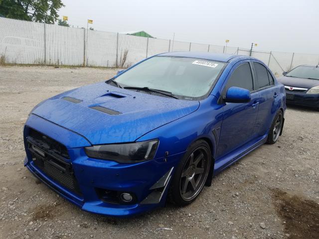 JA3AW86V48U048818 - 2008 MITSUBISHI LANCER EVO BLUE photo 2